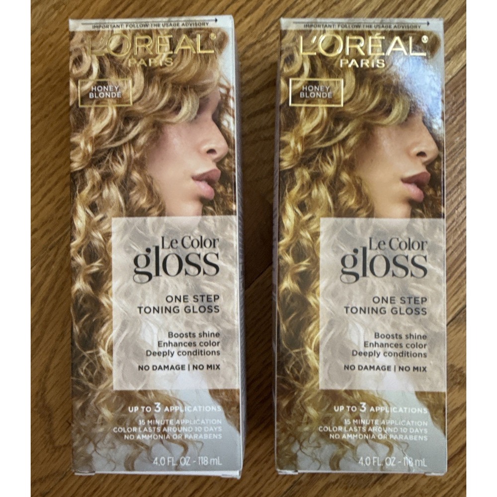 2x L'Oreal Paris Le Color Gloss One Step Toning Gloss Honey Blonde 4.0oz 2 Pack
